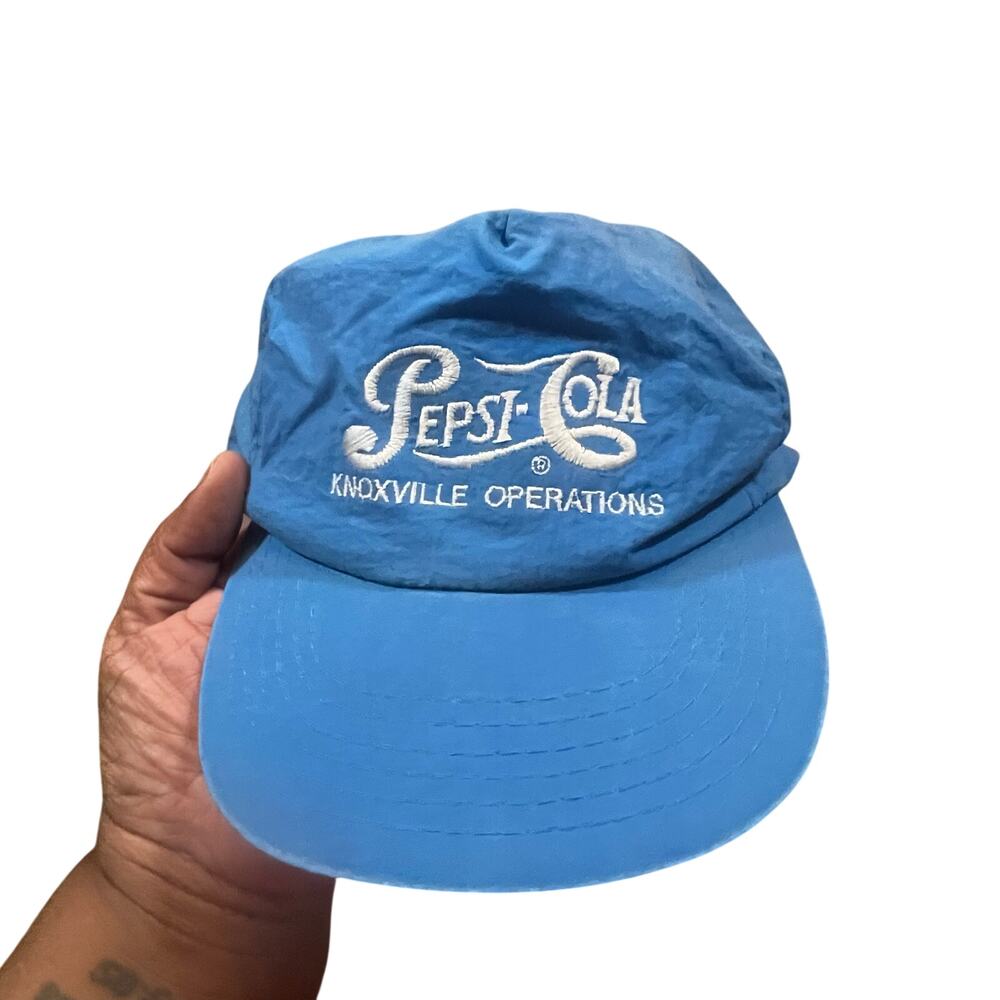 Vintage‎ 80’s 90’s Pepsi Cola Hat Knoxville Operations Blue Snapback Dad Hat